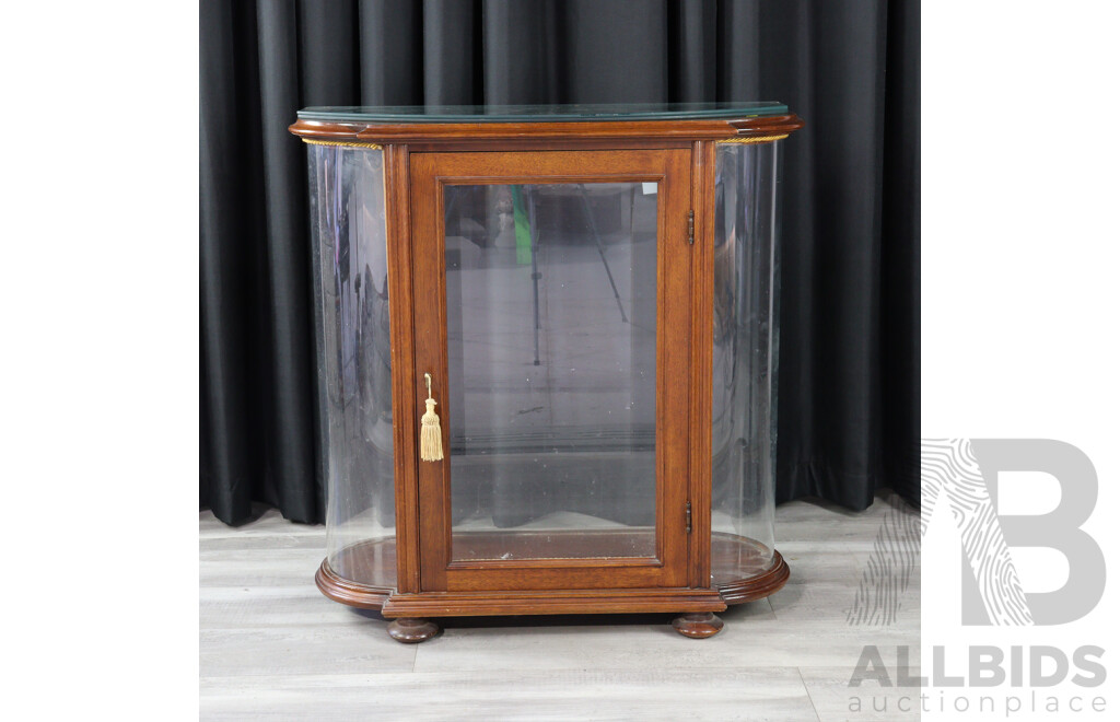 Reproduction Mahogany Display Cabinet