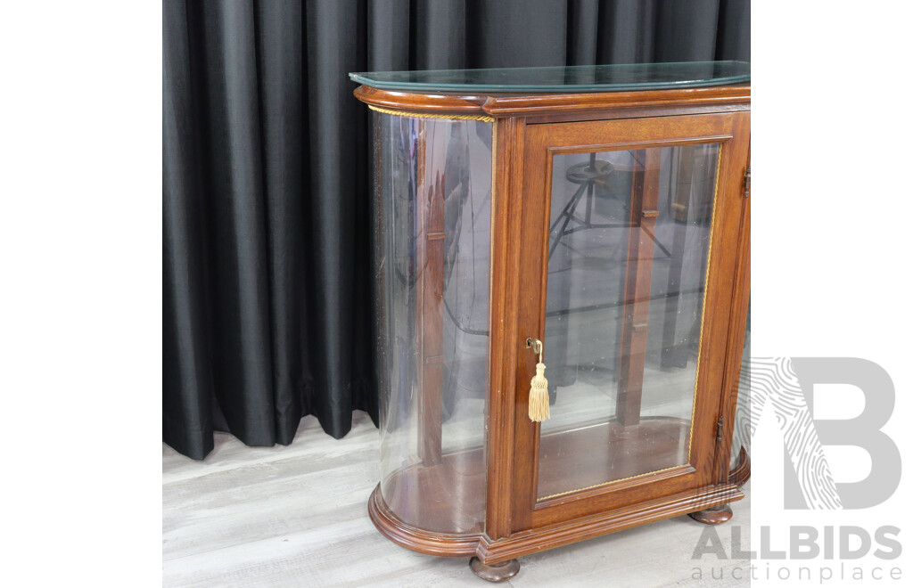 Reproduction Mahogany Display Cabinet