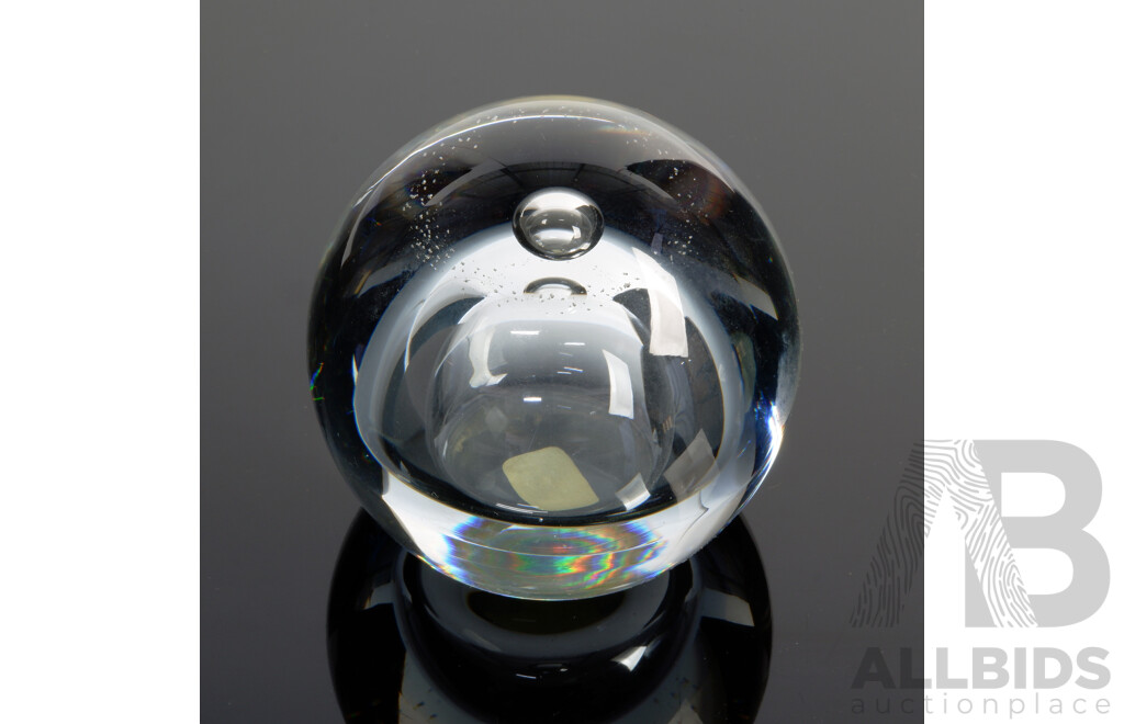 Vintage Limited Edition 127 of 400, Caithness Glass Paperweight, Rhapsody by Colin Terris in Original Box with Certificate of Authenticity