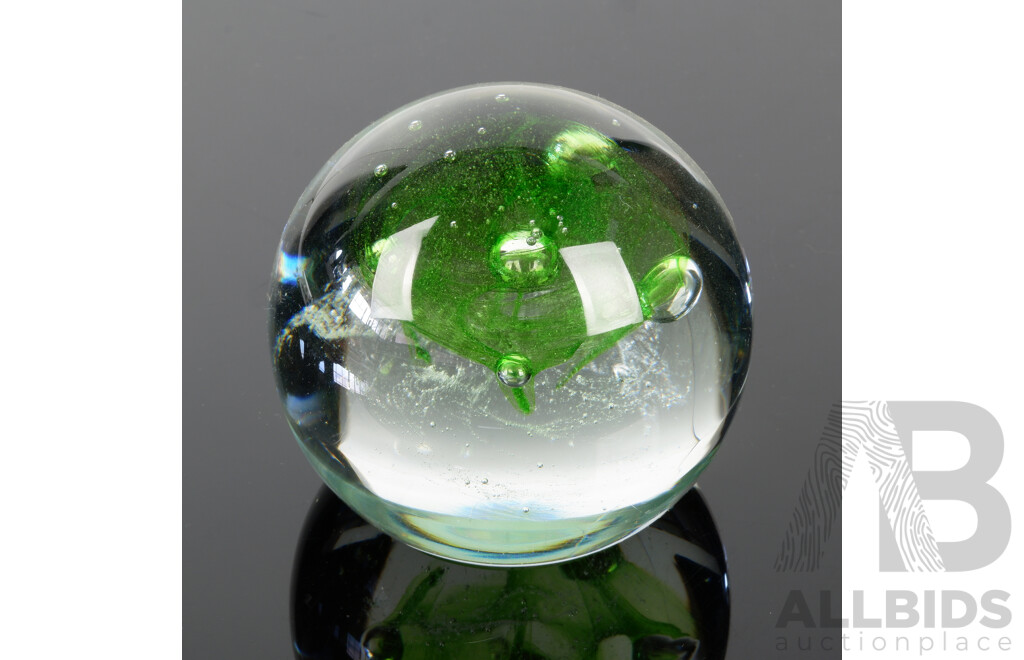 Vintage Limited Edition 376 of 1000, Caithness Glass Paperweight, Vortex by Colin Terris in Original Box with Certificate of Authenticity