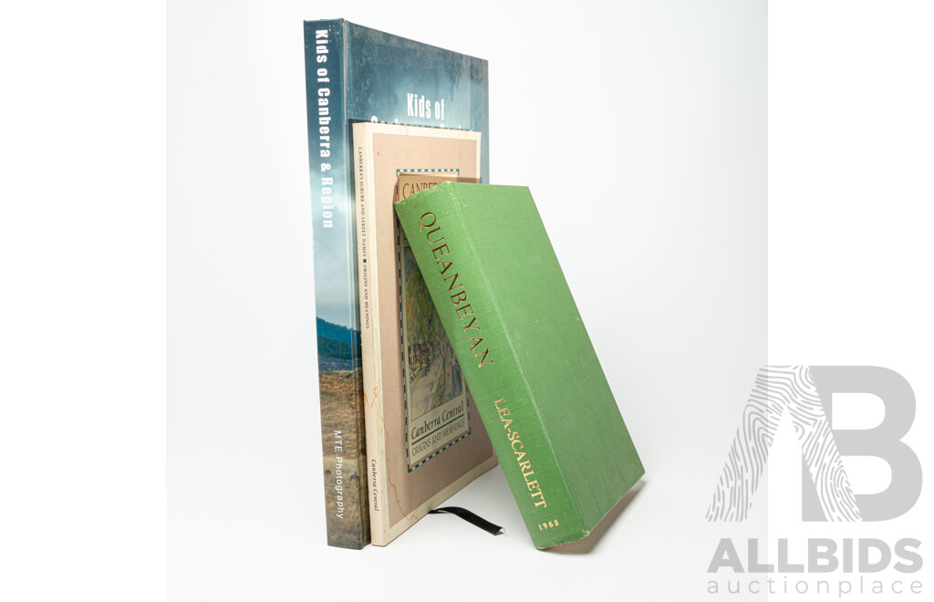 Three Books Relating to Canberra and District Including First Edition Lea Scarlett Queanbeyan and More
