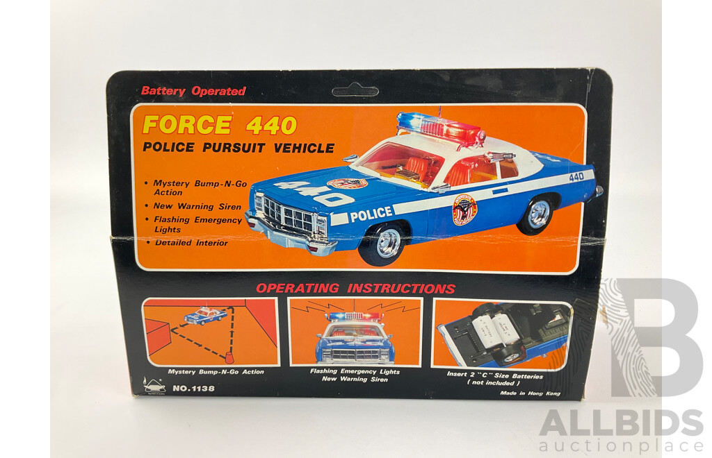 Vintage Hong Da Force 440 Police Pursuit Vehicle with Original Box