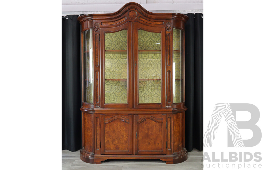 Dutch Colonial Style Elm Two Piece Wall Unit