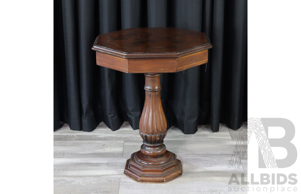 Octagonal Single Pedestal Wine Table