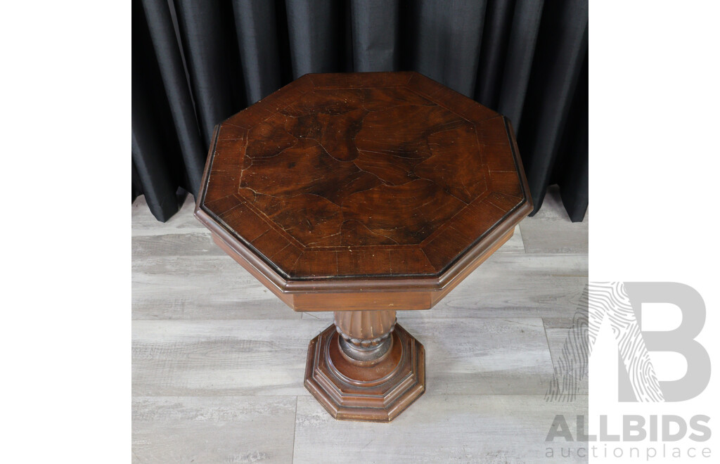 Octagonal Single Pedestal Wine Table