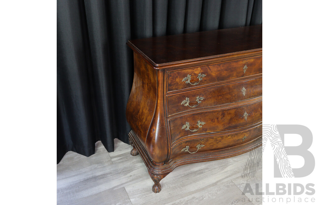 Reproduction Bombe Style Four Drawer Chest