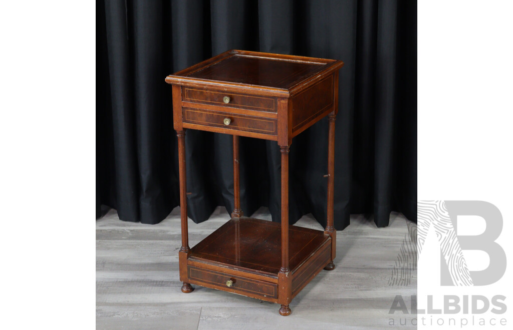 Regency Style Three Drawer Side Table