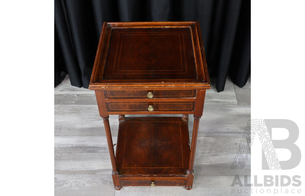 Regency Style Three Drawer Side Table