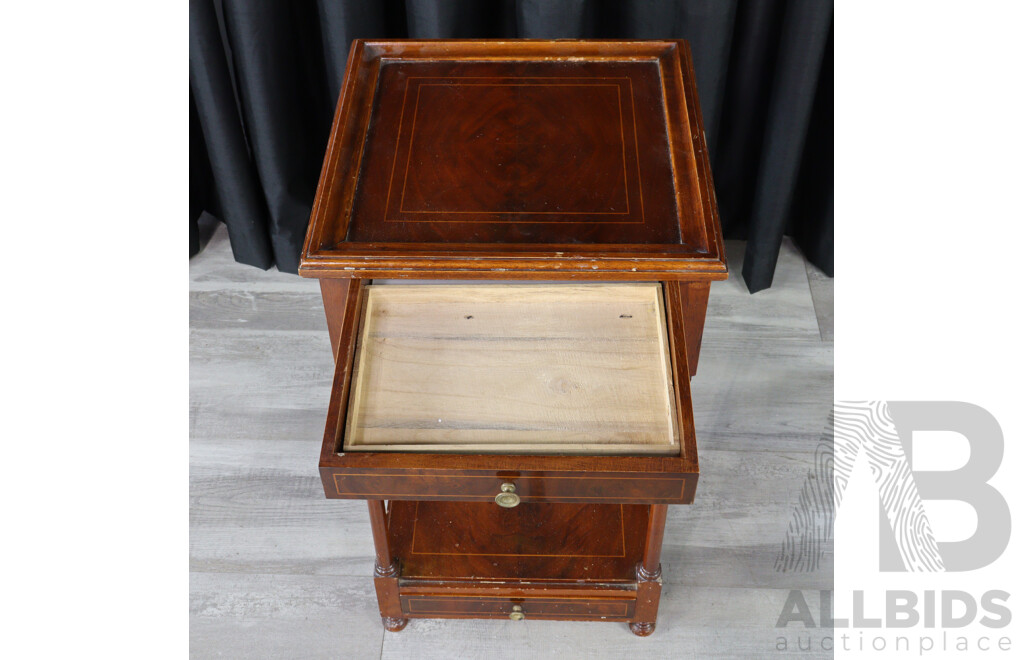 Regency Style Three Drawer Side Table