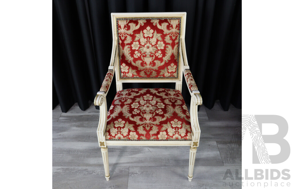 Pair of Painted Regency Style Armchairs