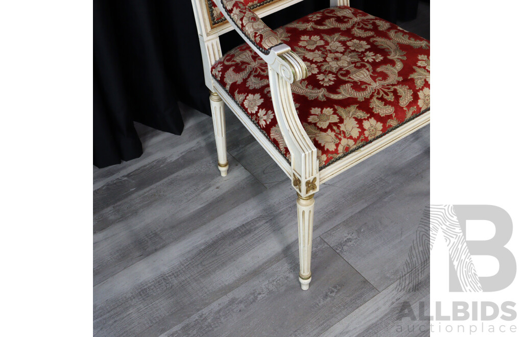 Pair of Painted Regency Style Armchairs