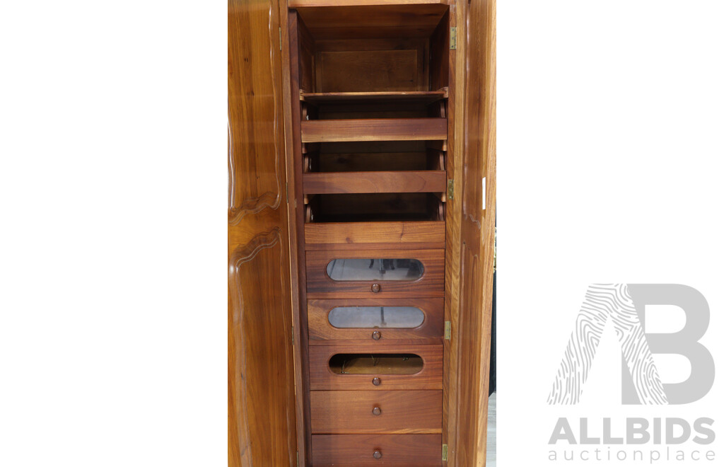 Dutch Colonial Style Stinkwood Three Door Gents Robe