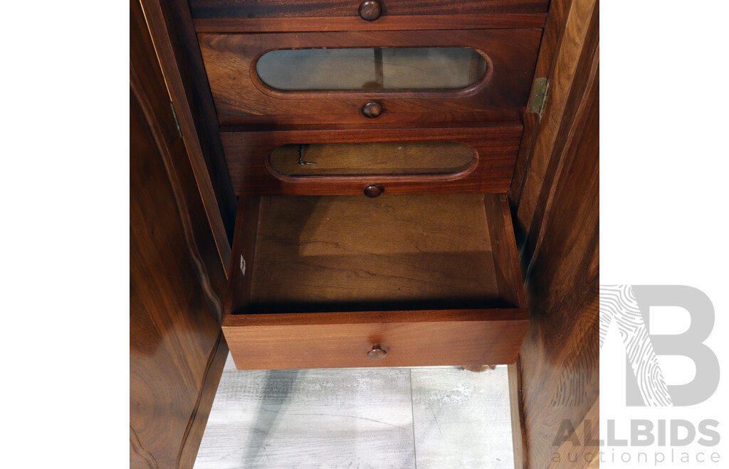 Dutch Colonial Style Stinkwood Three Door Gents Robe