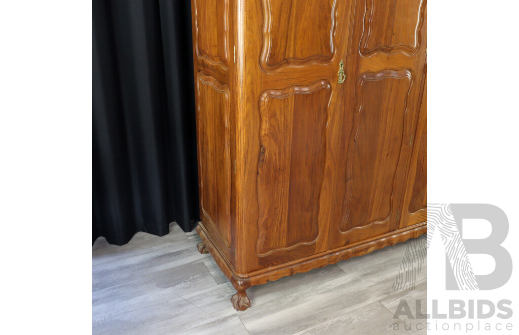 Dutch Colonial Style Stinkwood Three Door Gents Robe