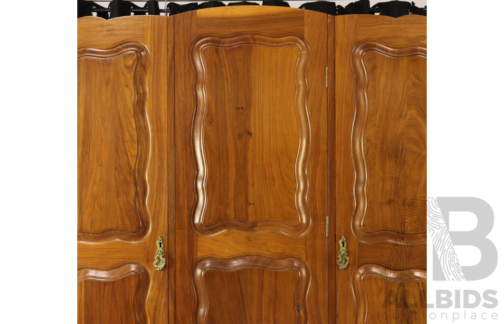 Dutch Colonial Style Stinkwood Three Door Gents Robe