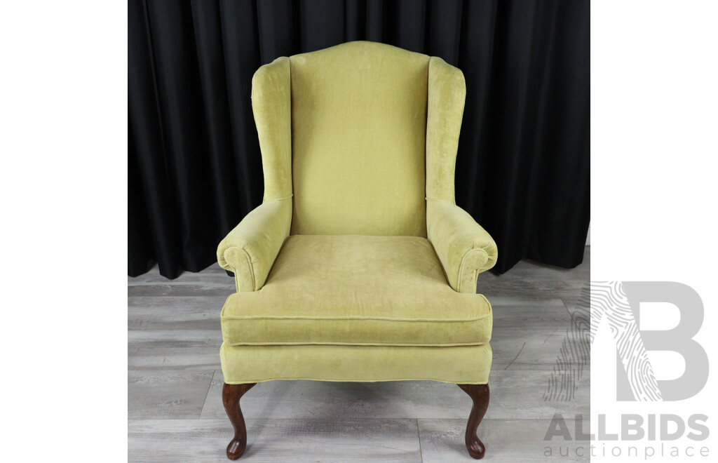 Pair of Upholstered Wingback Armchairs