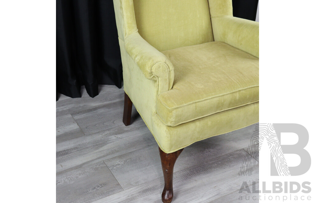 Pair of Upholstered Wingback Armchairs