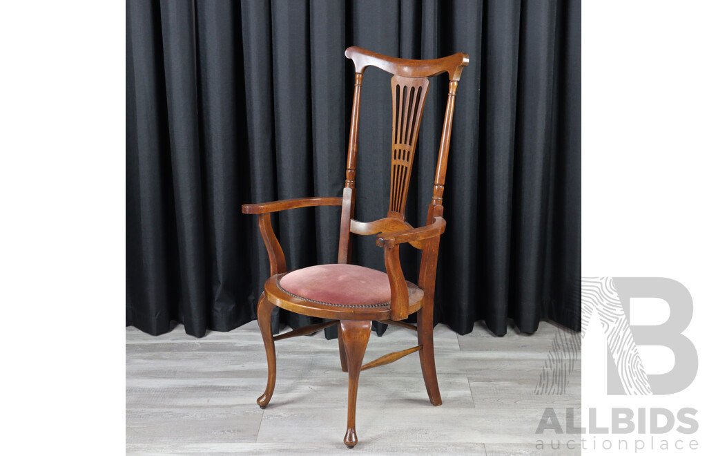 Edwardian Style Mahogany Carver