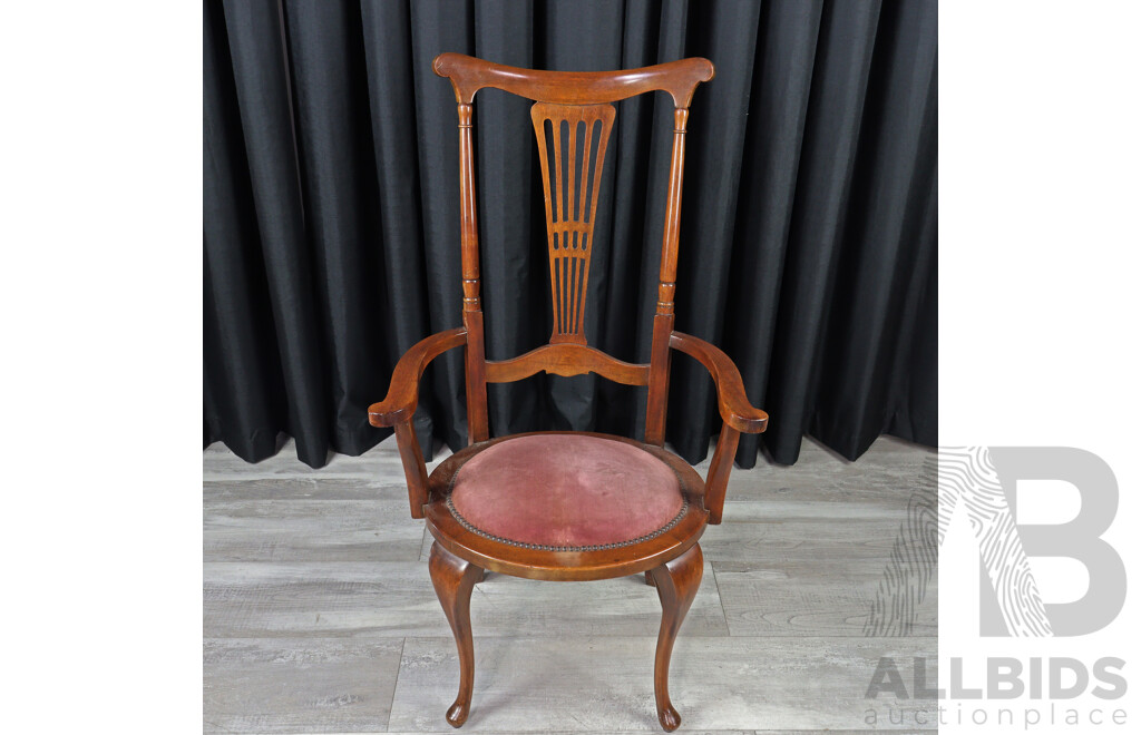 Edwardian Style Mahogany Carver