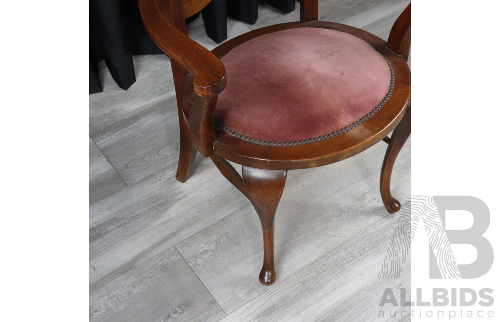 Edwardian Style Mahogany Carver