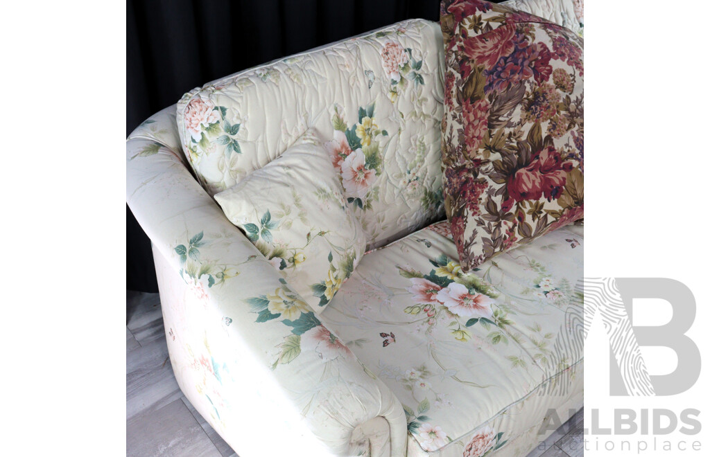 Art Deco Fabric Fold Out Sofa Bed