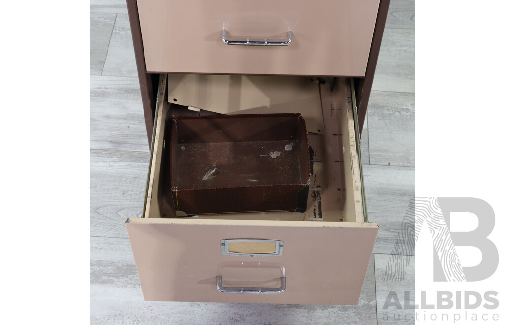 Metal Three Drawer Filing Cabinet