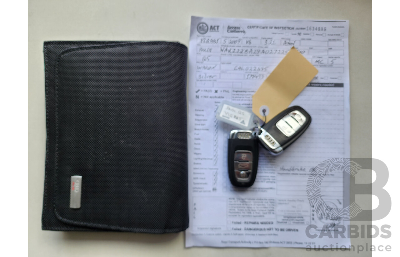 05/2009 Audi Q5 3.2 FSI QUATTRO AWD 8R 4D Wagon Silver 3.2L