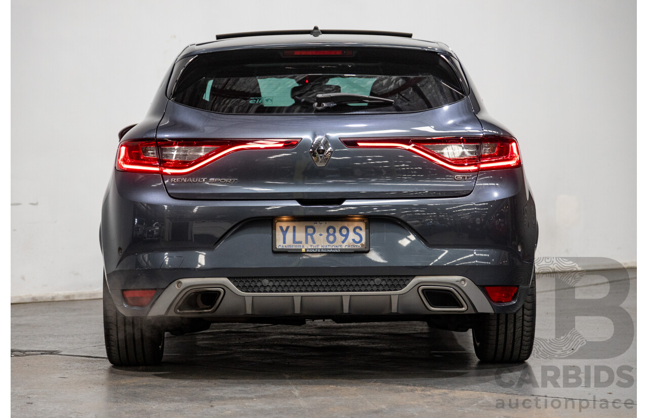 03/2017 Renault Megane GT 205 BFB MY17 4d Hatchback Titanium Metallic Grey Turbo 1.6L