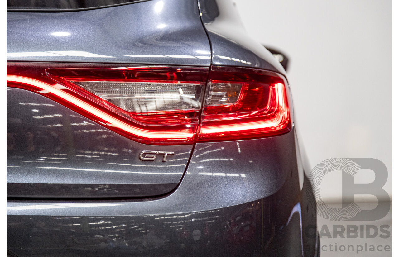 03/2017 Renault Megane GT 205 BFB MY17 4d Hatchback Titanium Metallic Grey Turbo 1.6L