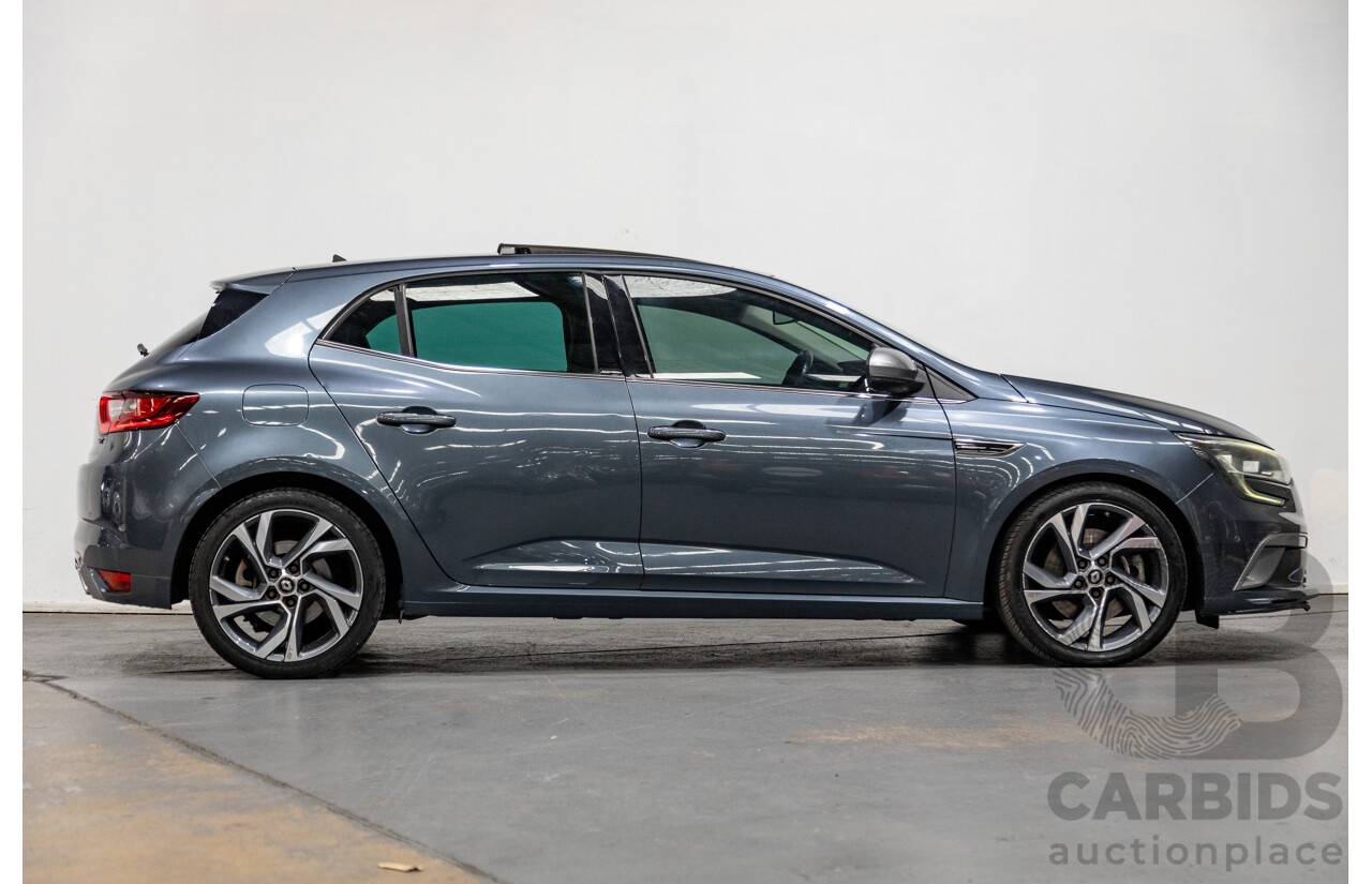 03/2017 Renault Megane GT 205 BFB MY17 4d Hatchback Titanium Metallic Grey Turbo 1.6L