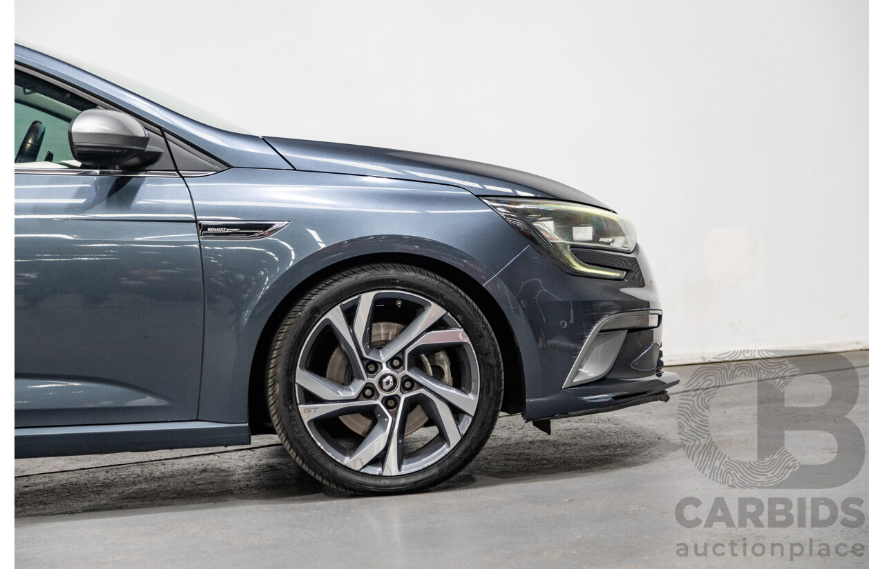 03/2017 Renault Megane GT 205 BFB MY17 4d Hatchback Titanium Metallic Grey Turbo 1.6L