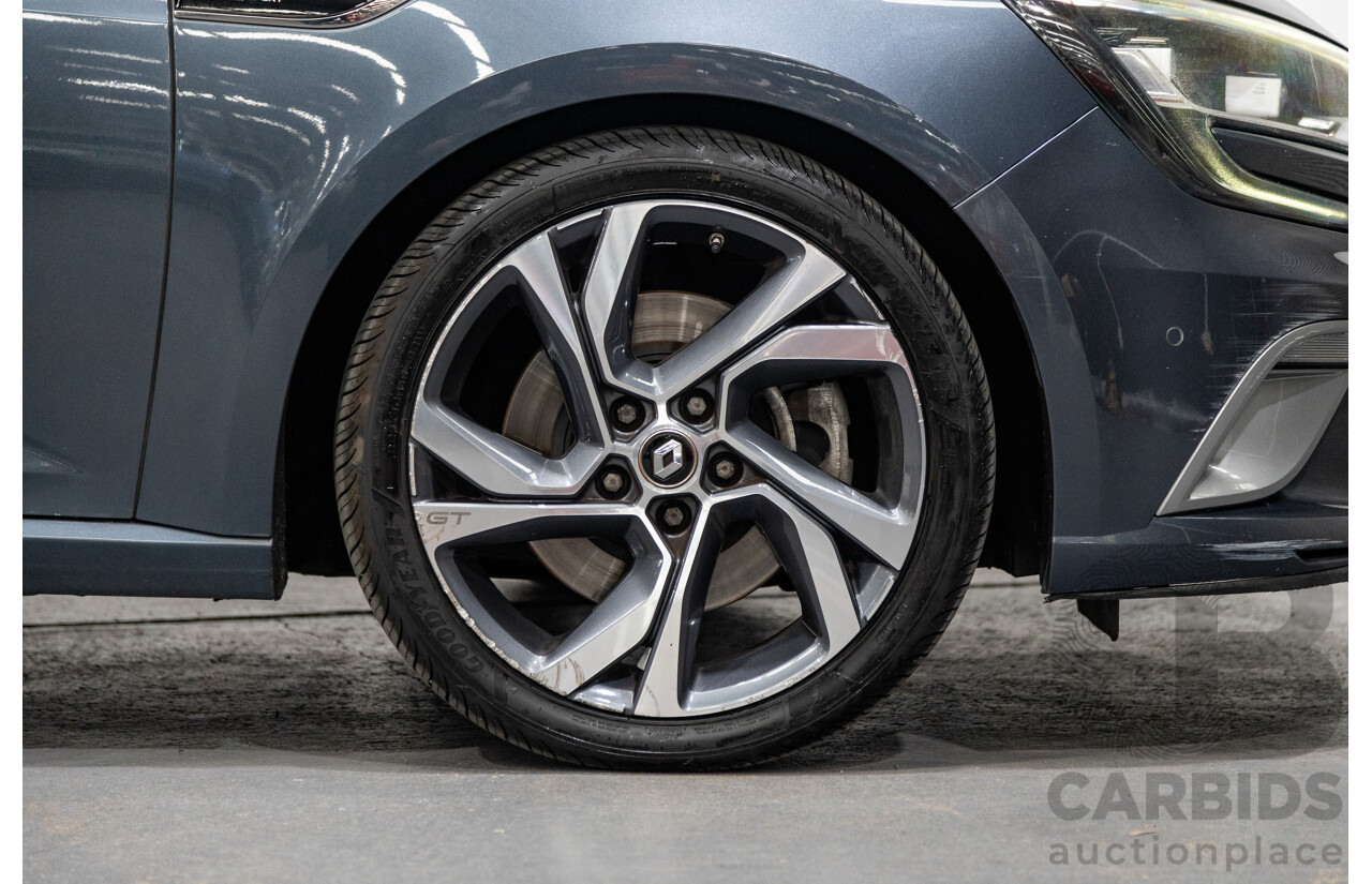 03/2017 Renault Megane GT 205 BFB MY17 4d Hatchback Titanium Metallic Grey Turbo 1.6L