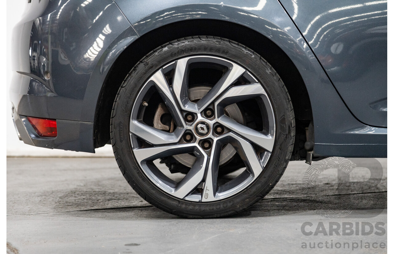 03/2017 Renault Megane GT 205 BFB MY17 4d Hatchback Titanium Metallic Grey Turbo 1.6L