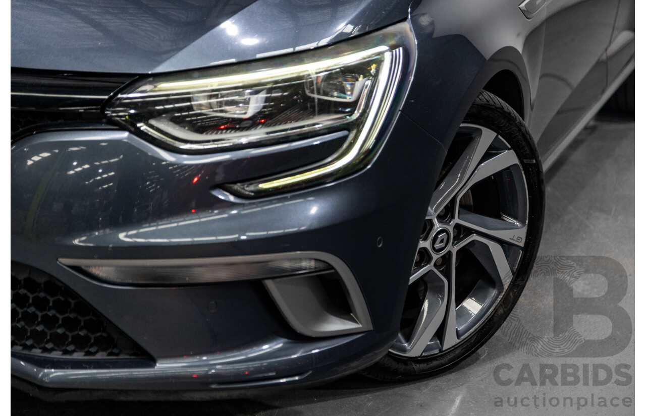 03/2017 Renault Megane GT 205 BFB MY17 4d Hatchback Titanium Metallic Grey Turbo 1.6L