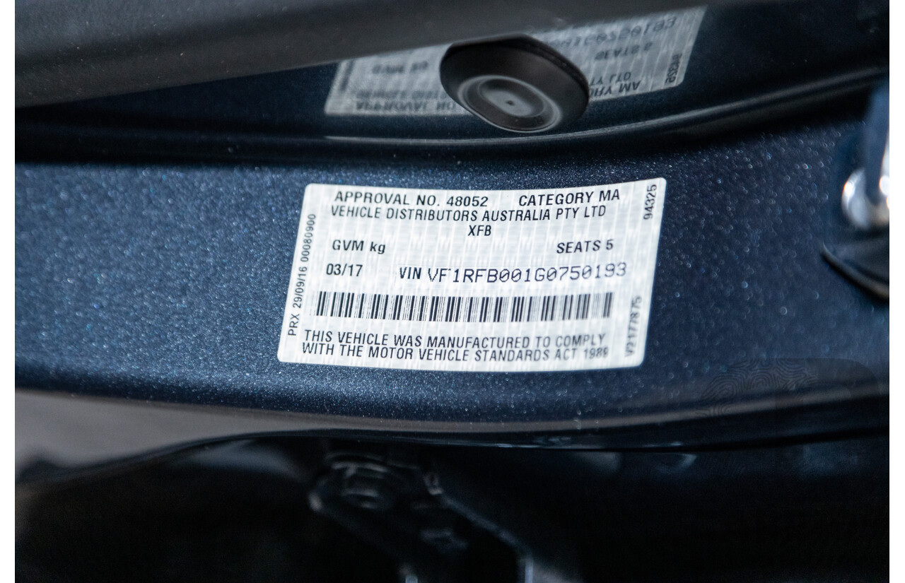 03/2017 Renault Megane GT 205 BFB MY17 4d Hatchback Titanium Metallic Grey Turbo 1.6L