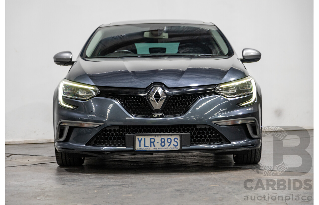03/2017 Renault Megane GT 205 BFB MY17 4d Hatchback Titanium Metallic Grey Turbo 1.6L