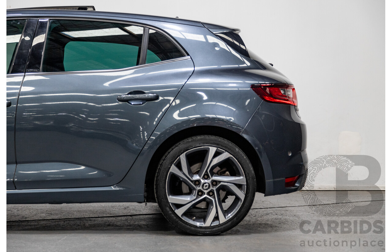 03/2017 Renault Megane GT 205 BFB MY17 4d Hatchback Titanium Metallic Grey Turbo 1.6L