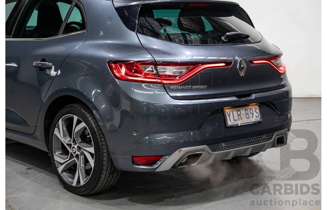 03/2017 Renault Megane GT 205 BFB MY17 4d Hatchback Titanium Metallic Grey Turbo 1.6L