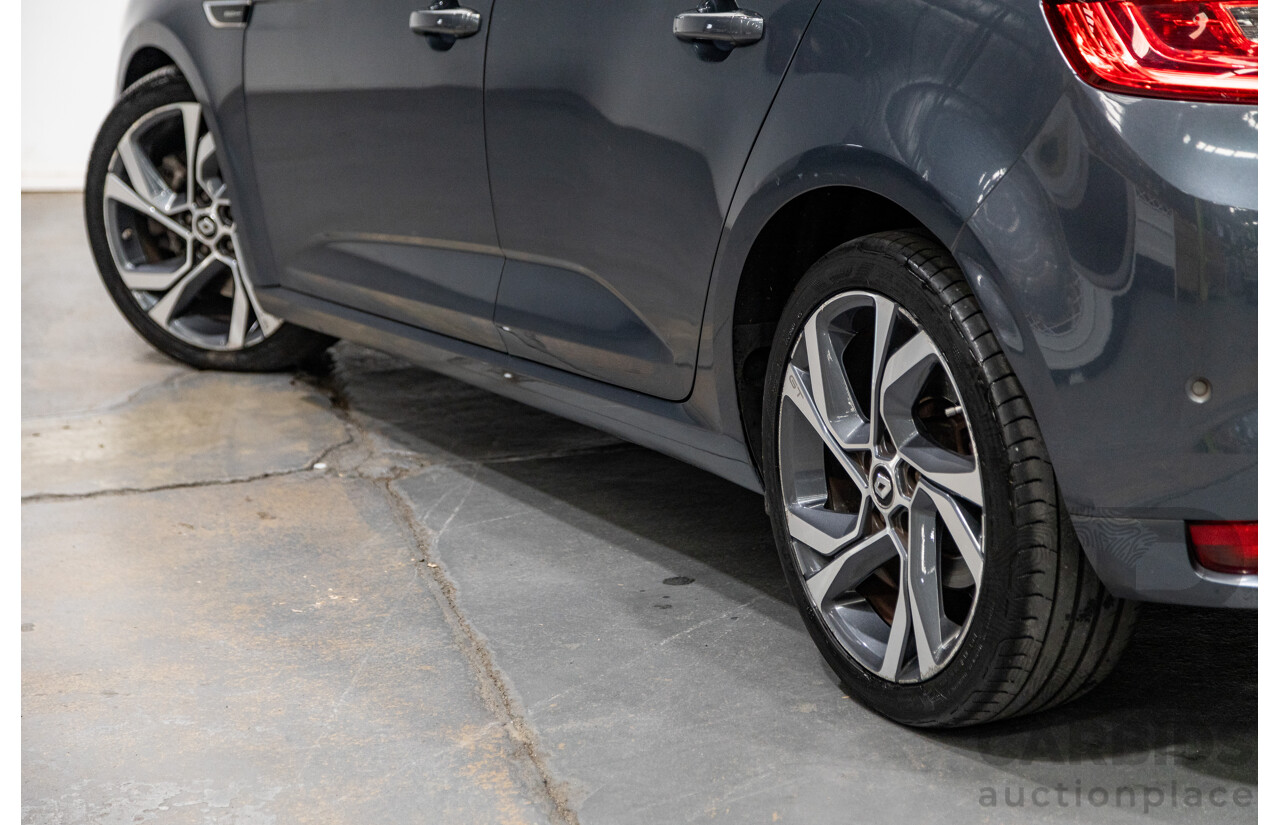 03/2017 Renault Megane GT 205 BFB MY17 4d Hatchback Titanium Metallic Grey Turbo 1.6L