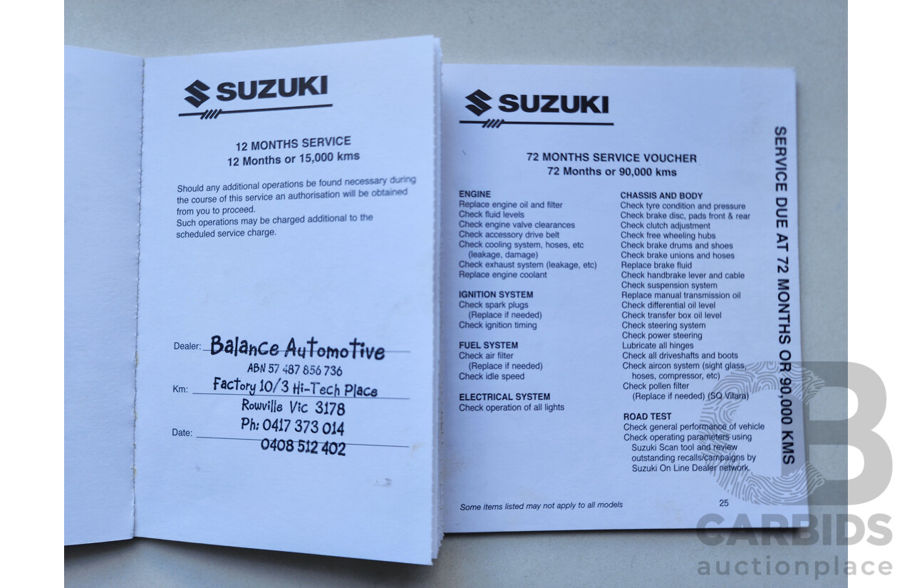 01/2004 Suzuki Xl-7 (4x4) 4WD JA627 4D Wagon Silver 2.7L