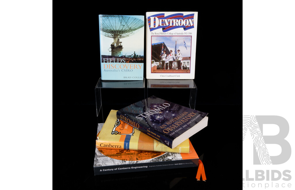 Collection Books Relating to Canberra District Including Duntroon, Signed by Author Chris Coulthard Clark