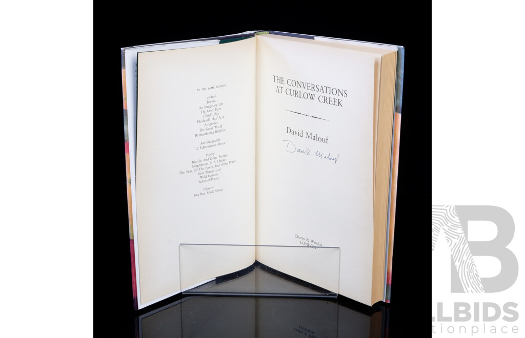 First Edition Signed by the Author, the Conversations at Curlow Creek, David Malouf, Hardcover with Dust Jacket
