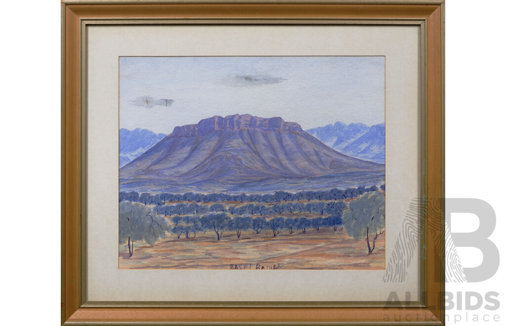 Basel Rantji (1936-1999), Central Australian Landscape, Watercolour