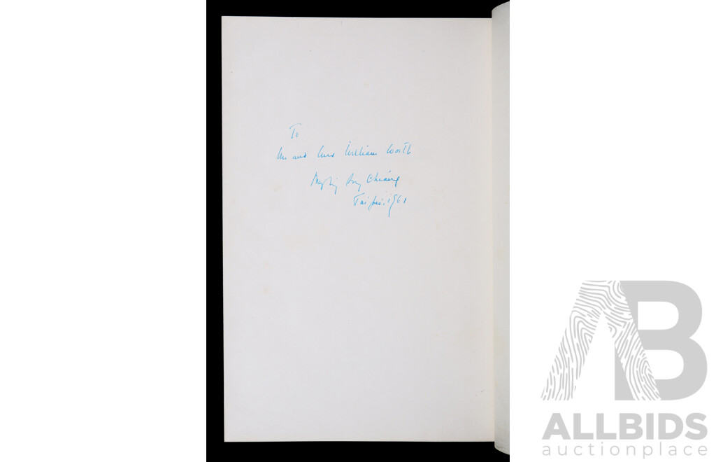 Paintings by Madame Chiang Kai Shek, Volume 1, Signed by Madame Kai Shek, Shih Ling Studio, Taiwan, 1956, Printed in Japan in Japanese Style Binding