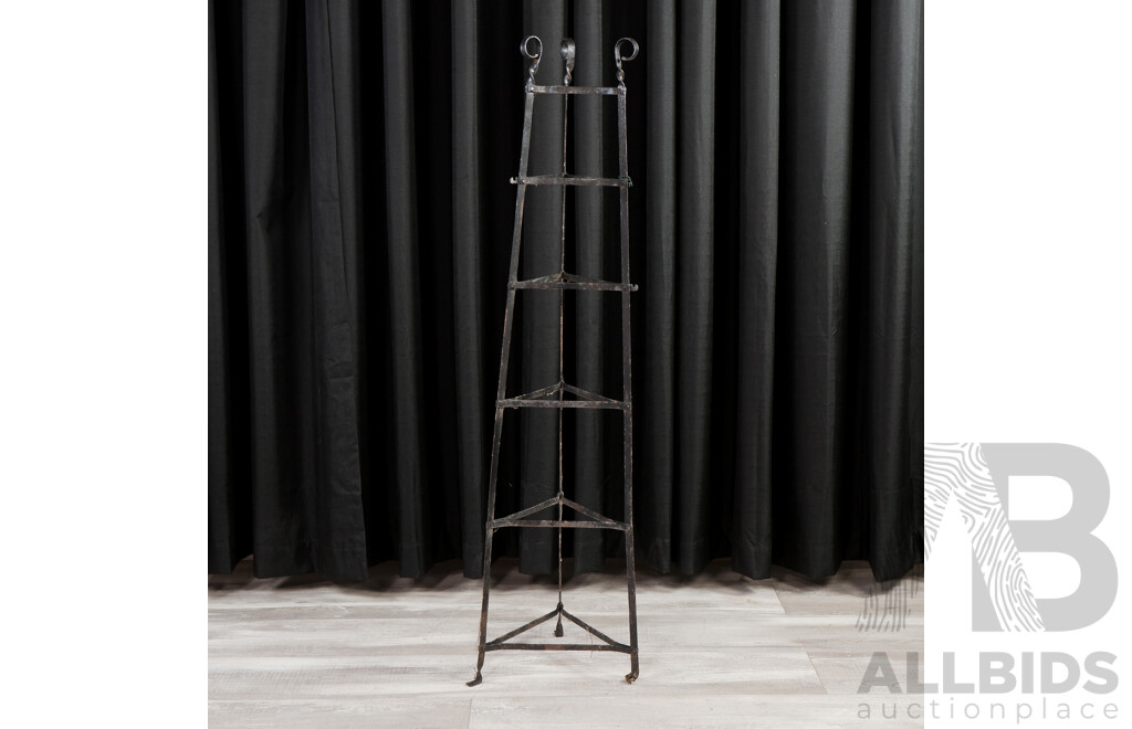 Vintage Wrought Iron Pot Rack