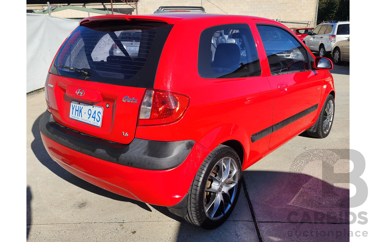 10/2009 Hyundai Getz SX FWD TB MY09 3D Hatchback Red 1.6L