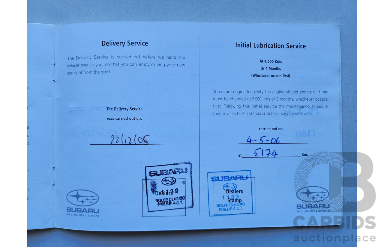 11/2005 Subaru Impreza 2.0i AWD MY06 5D Hatchback Silver 2.0L