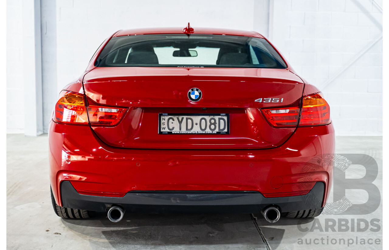 6/2015 BMW 435i F32 M-Sport Package MY15 2d Coupe Melbourne Red Turbo 3.0L