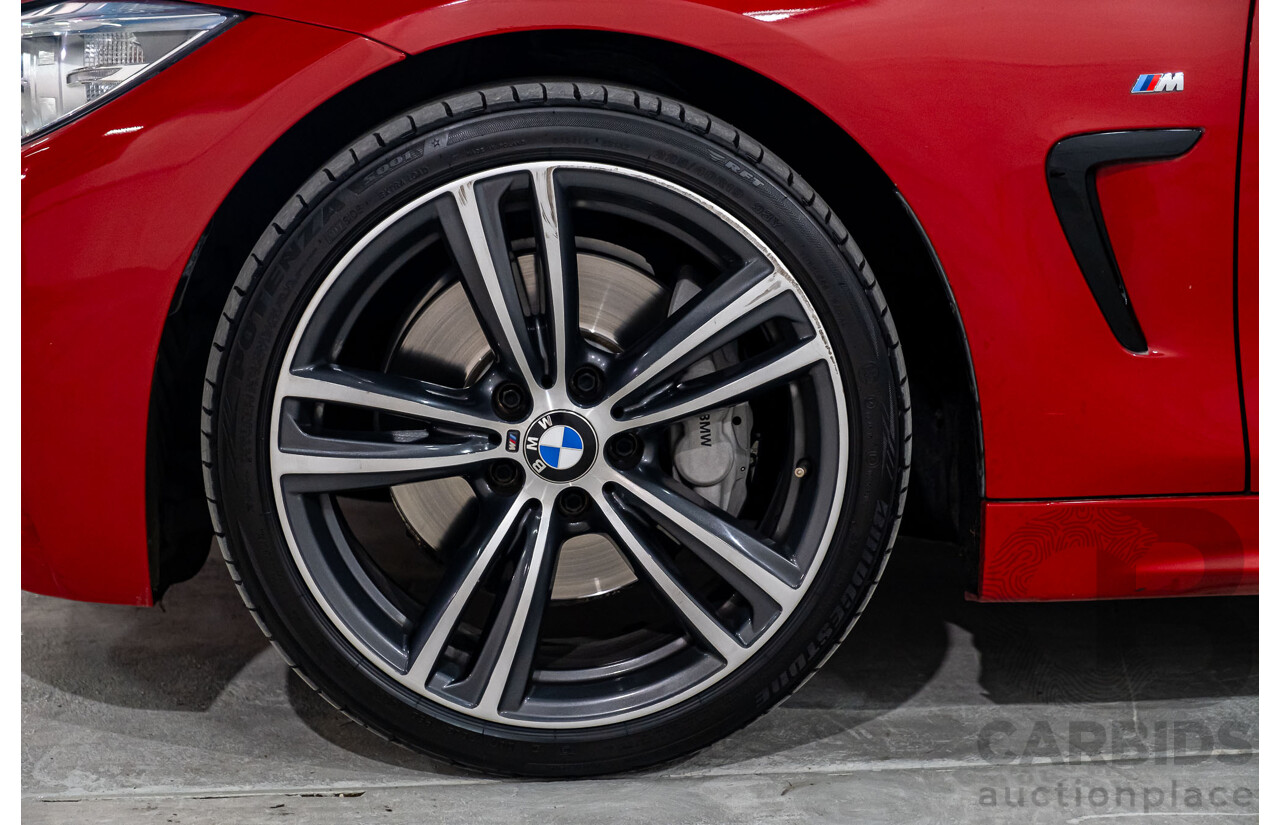 6/2015 BMW 435i F32 M-Sport Package MY15 2d Coupe Melbourne Red Turbo 3.0L