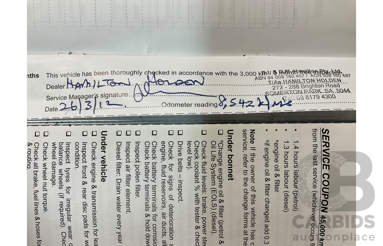 5/2011 Holden Cruze CD JH 4d Sedan White Turbo Diesel 2.0L